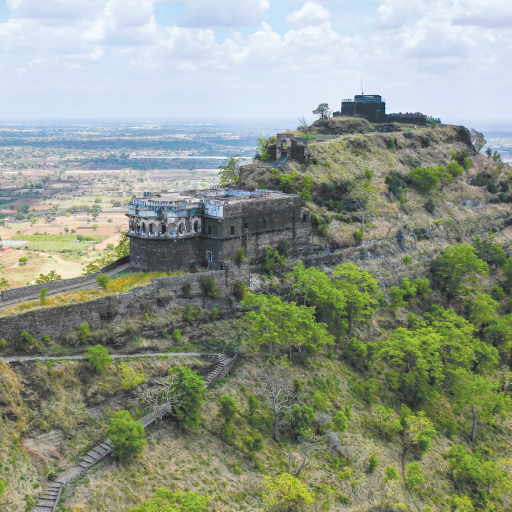 The conical hill fortress of Deogiri-Daulatabad Fort near Chhatrapati Sambhaji Nagar